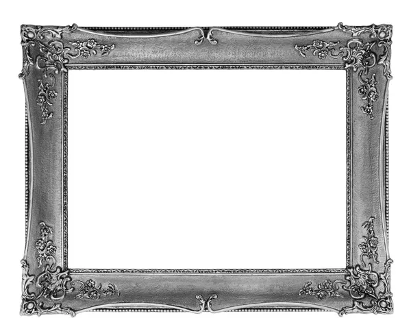 Срібна рамка з відсічним контуром — стокове фото