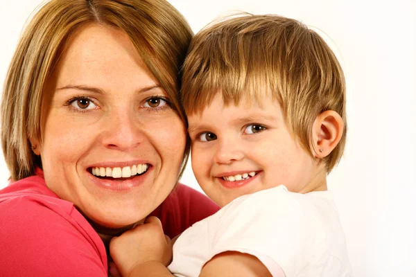 Matka a dcera se usmívají — Stock fotografie