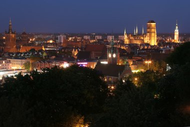 Gdansk panorama gece