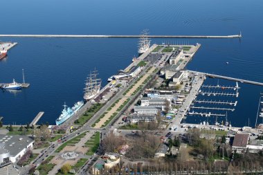 Gdynia city port clipart