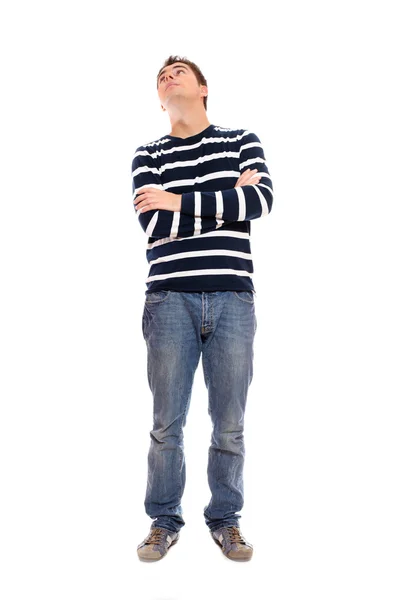 Mladý muž, stojící pevně — Stock fotografie