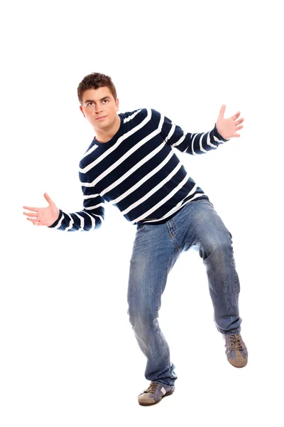 Young handsome man dancing — Stock Photo, Image