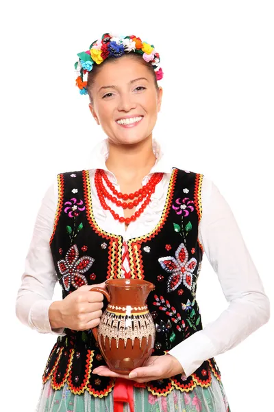 Fille polonaise traditionnelle — Photo