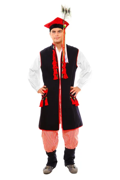 Польский мужчина в традиционном костюме — стоковое фото