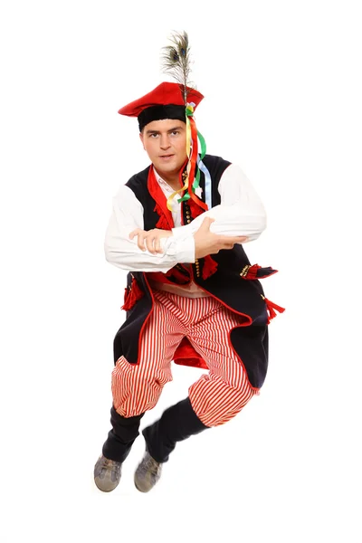 Польский мужчина в традиционном костюме — стоковое фото