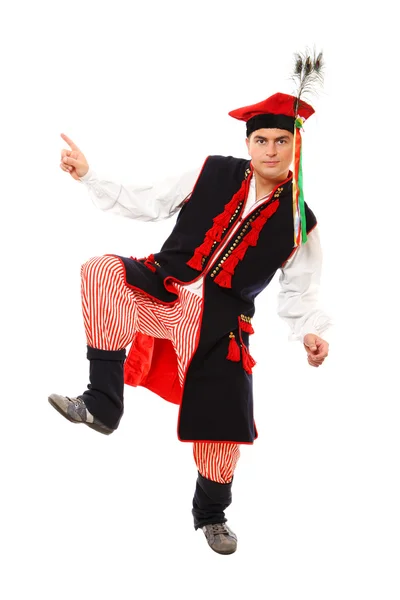 Uomo polacco in un abito tradizionale — Foto Stock