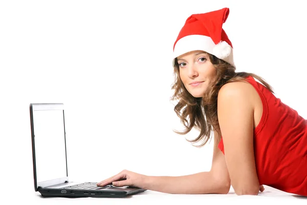 Online Santa — Stockfoto
