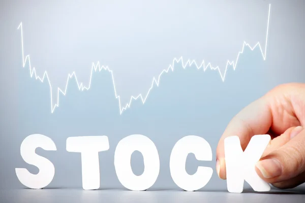 Aktiendiagramm — Stockfoto