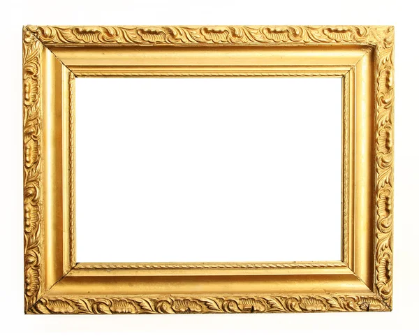 Тропа обрезки золотой рамки — стоковое фото