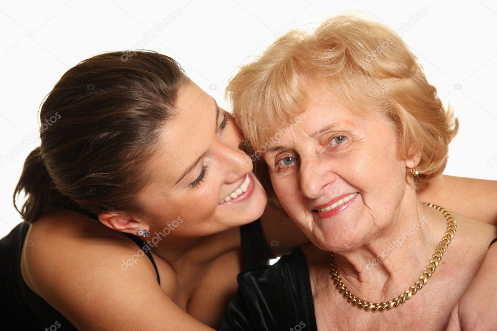 A nice picture of a grandaughter spending time with her grandma