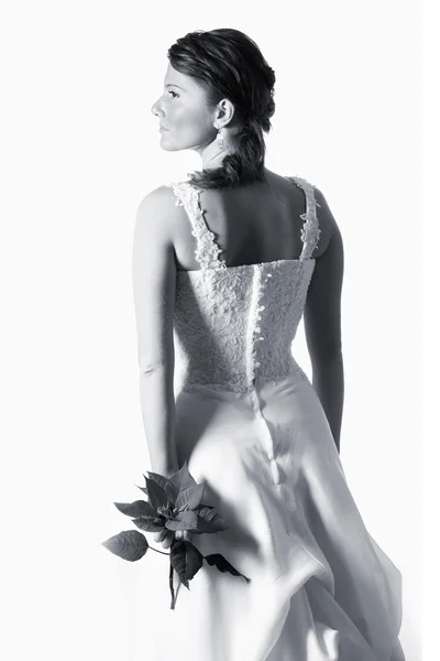 Black and white bride — Stock Photo, Image