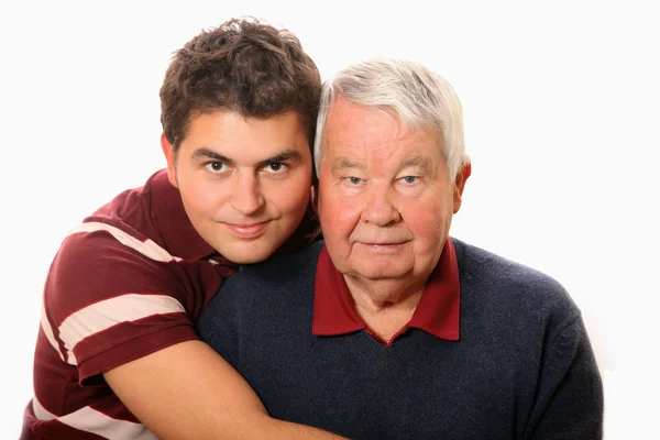 Vnuk s jeho děda — Stock fotografie