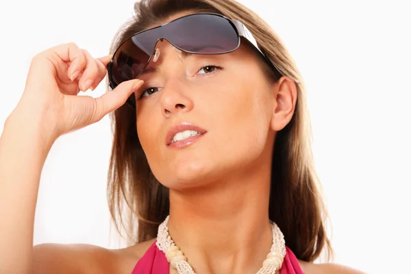 Sexy vrouw met zonnebril — Stockfoto