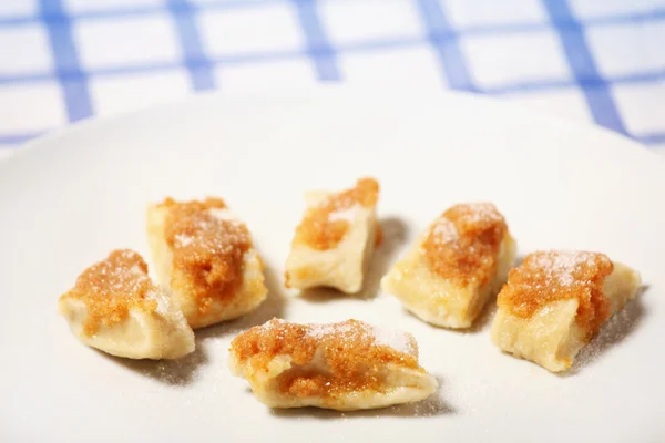 Picture Typical Polish Cheese Dumplings Breadcrumbs — Stock Photo, Image