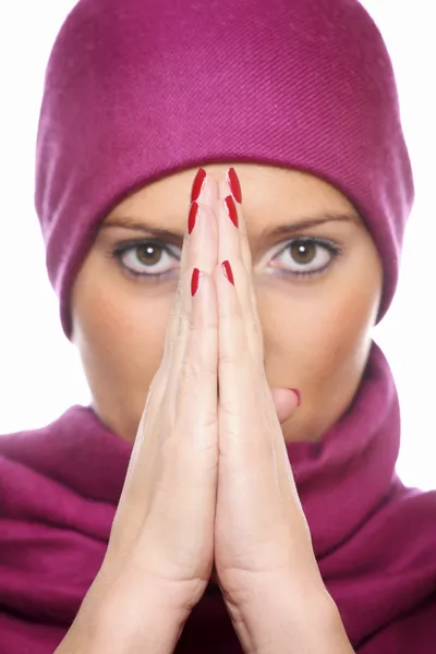 Muslim gadis dalam syal — Stok Foto