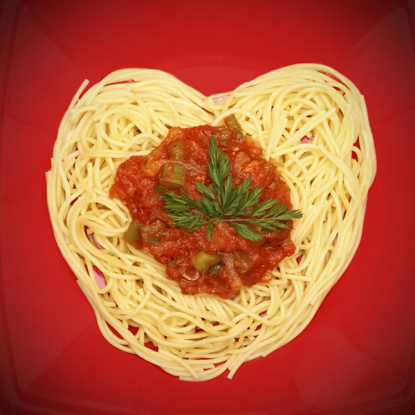 Me encantan los espaguetis. ! — Foto de Stock