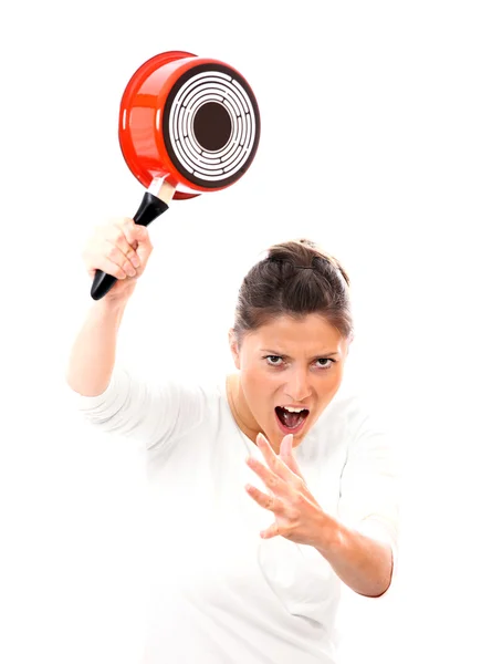 Furious housewife — Stock Photo, Image