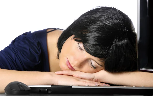 眠っている女性実業家 — ストック写真