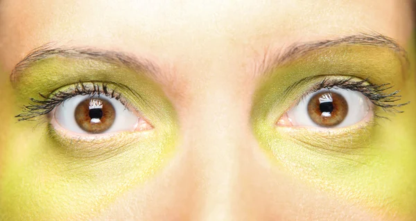 Gröna make-up — Stockfoto