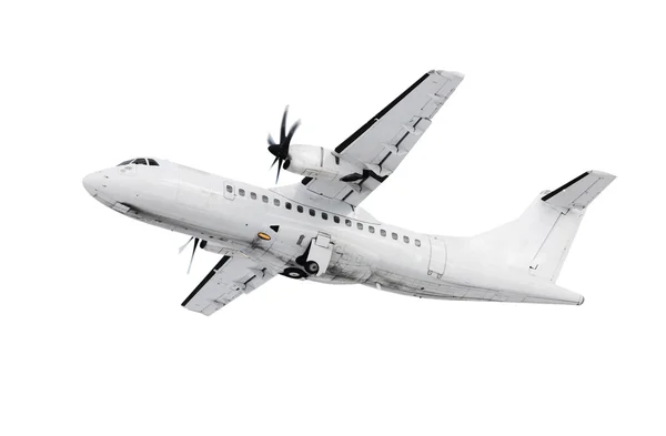 Fehér repülőgép — Stock Fotó