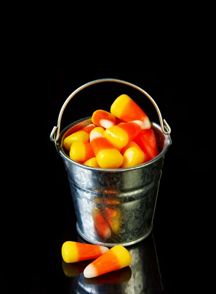 Bucket of candy corn — Stock Photo, Image