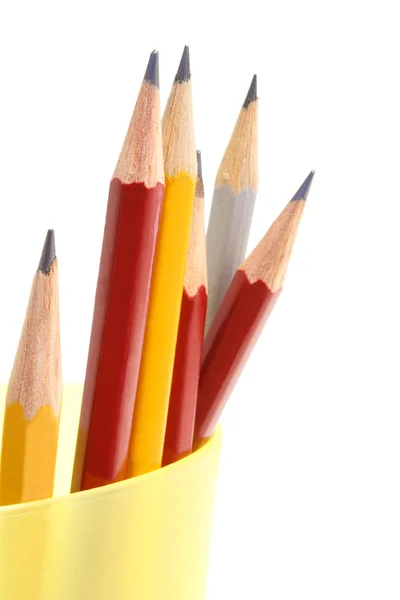 stock image Pencils close up white background