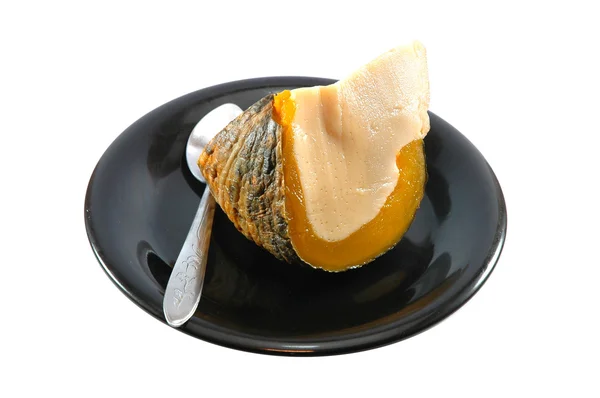 stock image Steamed custard in sweet pumpkin