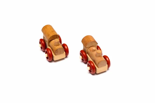 Två leksak ångmaskin — Stockfoto