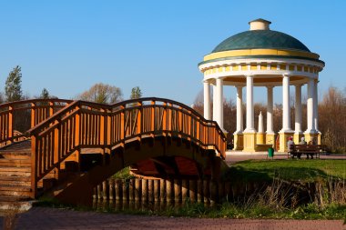 Gazebo and bridge clipart