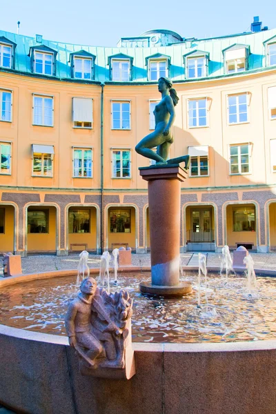 A fountain with a nude girl — Stock Photo, Image