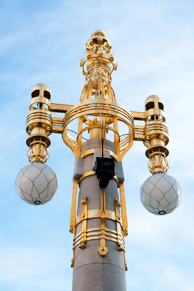 Uma Lanterna Entrada Teatro Dramático Estocolmo — Fotografia de Stock