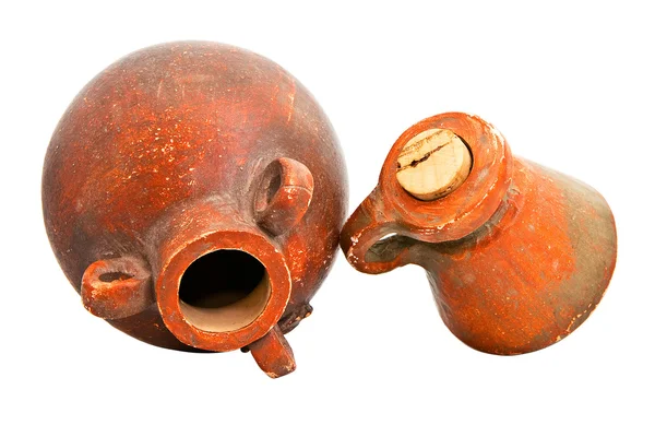 Clay Antik Amphora Içinde Fındık Kabuğu Stil Eski Kopyalarını — Stok fotoğraf
