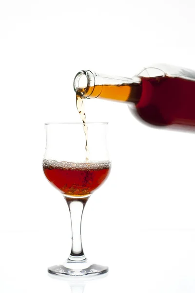 Red wine being poured — Stock Photo, Image