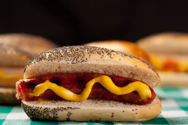 Wurst sandwich — Stock Photo, Image