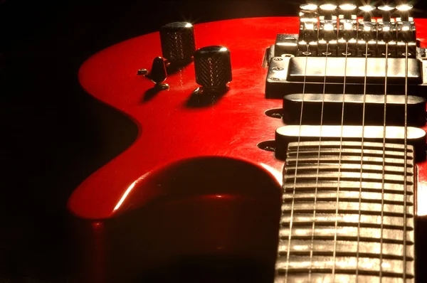Red guitar — Stock Photo, Image