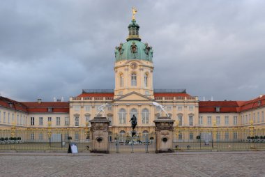 Main entrance of Schloss Charlottenburg at early evening clipart