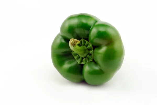 Single green bell pepper (Capsicum annuum) — Stock Photo, Image