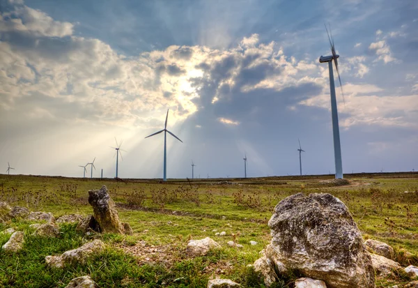 stock image Wind turbine landscape