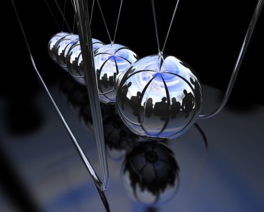 Balancing balls Newton's cradle clipart