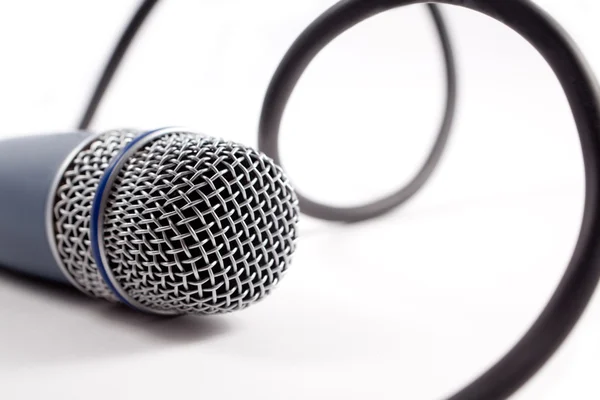 Microfone e cabo — Fotografia de Stock