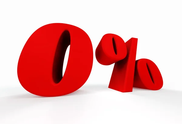 3D zero por cento — Fotografia de Stock