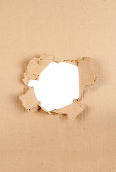 Cardboard Hole — Stock Photo, Image