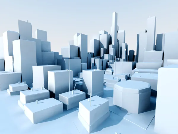 3D stadsgezicht — Stockfoto