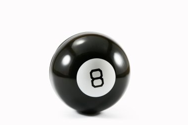 Eight ball on white clipart