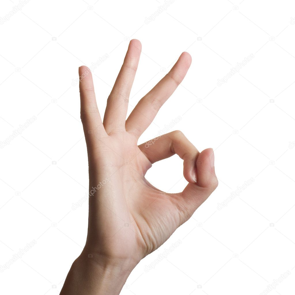 Hand ok sign