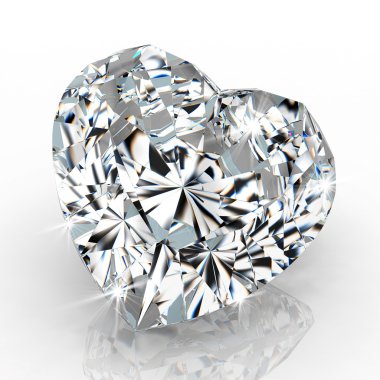 Diamond heart shape clipart