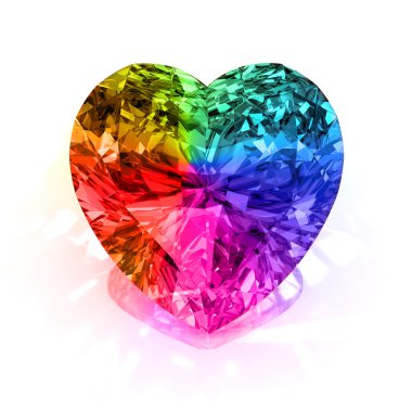 Heart shape diamond clipart