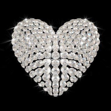 Diamond's heart clipart