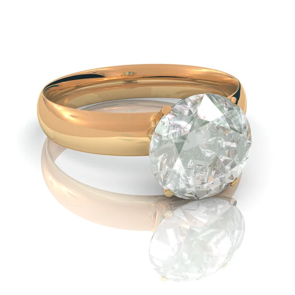 Bague de mariage dorée — Photo