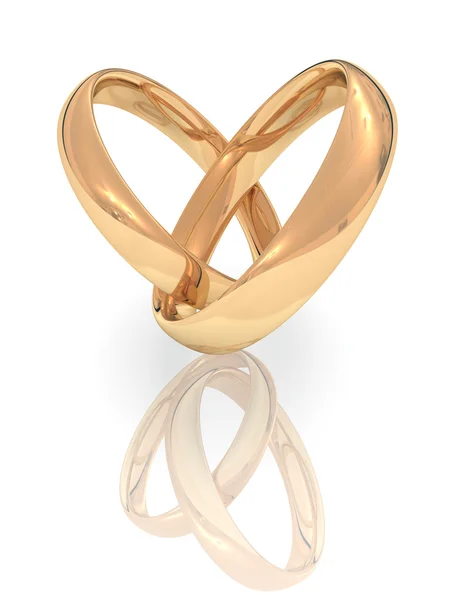 2 つの連合の結婚指輪 — ストック写真